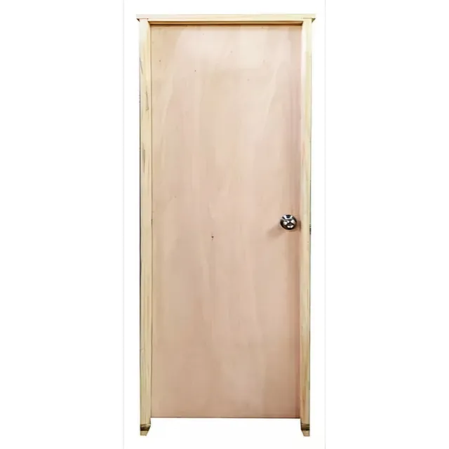 Puerta Interior Madera Hoja Eucalipto Marco De Pino