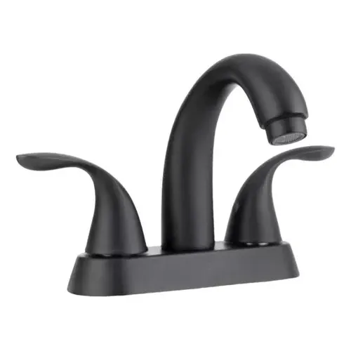 Llave Mezcladora Lavabo 4 Baño Negro Acero Inoxidable Meer Acabado Mate