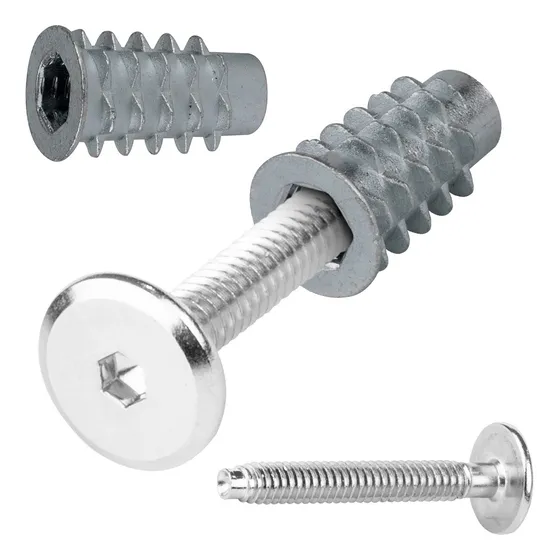 Tornillo Union Con Inserto De Madera Muebles 4.5 Cm 100 Uds