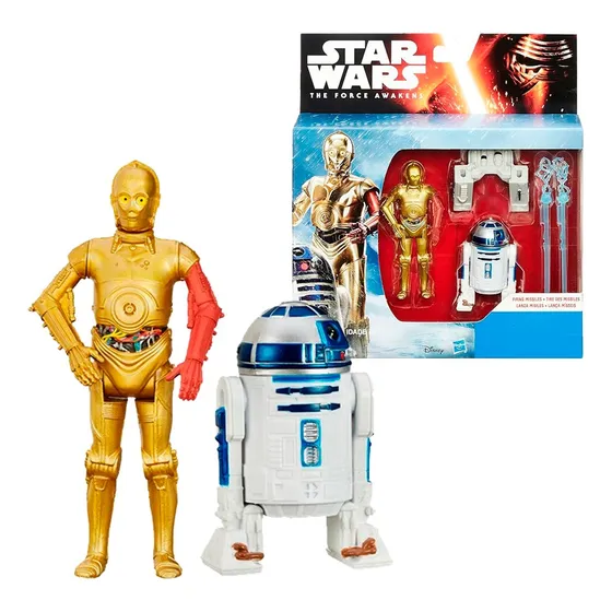 Boneco Star Wars C3po E R2d2 Droid Rebelde 10cm 3.75 Hasbro