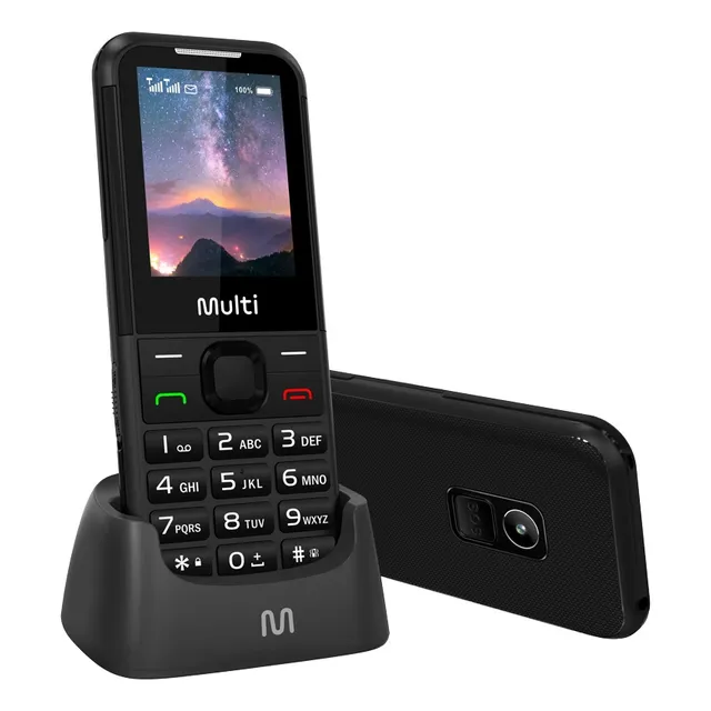 Celular Multi Vita 4g Com Base Carregadora Botão Sos - P9225