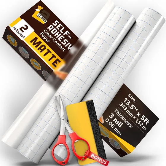 Rollo Papel Adhesivo Transparente Mate 13.5 X Pie Multiuso 2