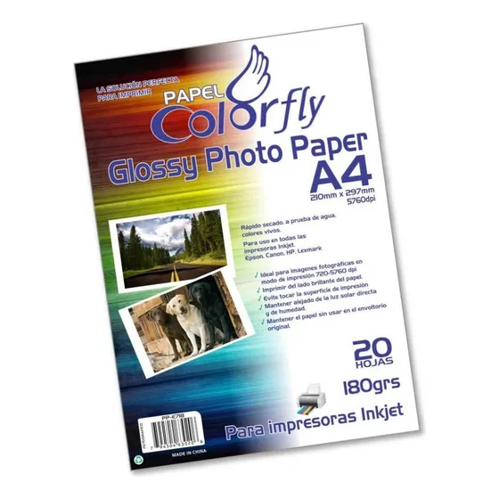 Papel Fotográfico A4 Resma De 20 Hojas De 180g Calidad A ®