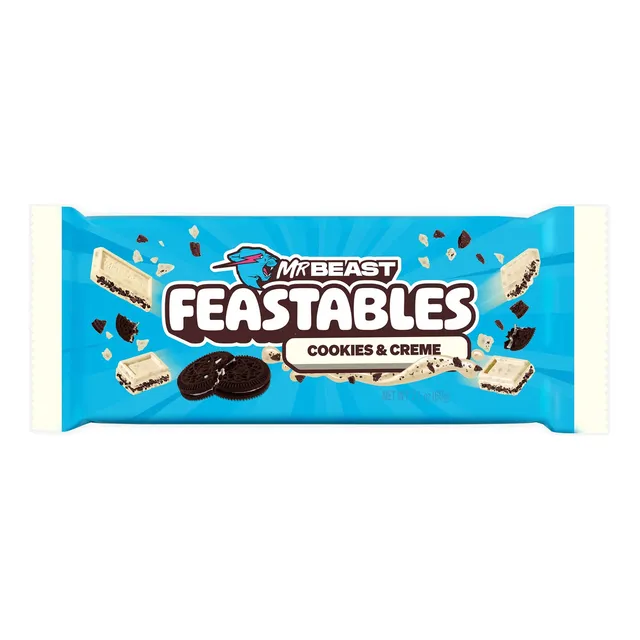 Chocolate Mr Beast Feastable Cookies &creme
