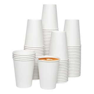 100 Vasos Papel Encerado Blanco 12oz 100 Vasos Papel Encerado Blanco 12oz