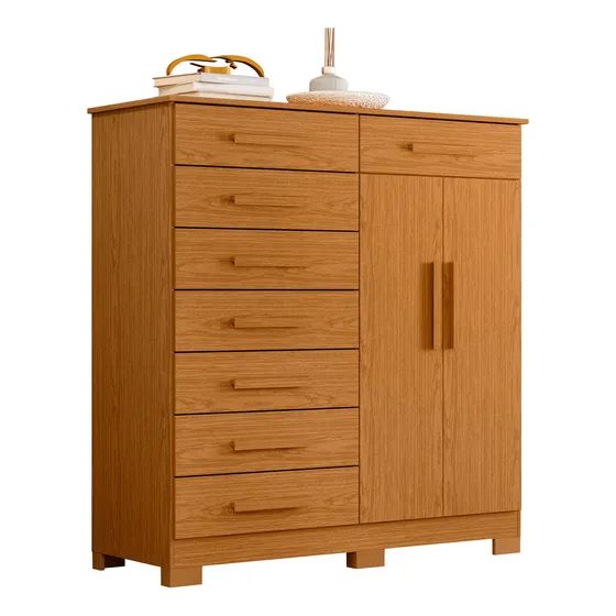 Cômoda Verona Albatroz 2 Portas 8 Gavetas Com Cabideiro