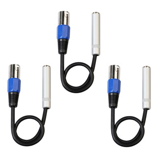 3×adaptador Micrófono Balanceado Xlr Macho 3 Pines A 3×adaptador Micrófono Balanceado Xlr Macho 3 Pines A