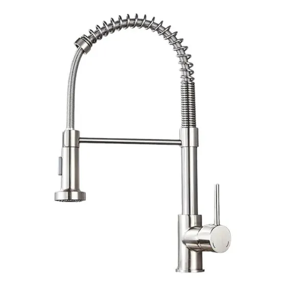 Grifo monomando lavaplato ducha exrtraible acero inoxidable