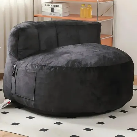 Puff Gigante Espuma Memória Modelo Premium Com Bolso Lateral Modelo Aleatório