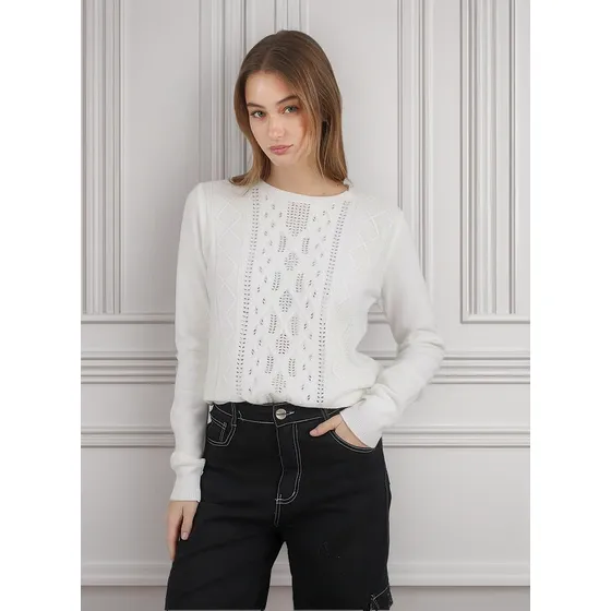 Sweater Layer Bremer Trenzado C/ Piedras Gul654 Arizona