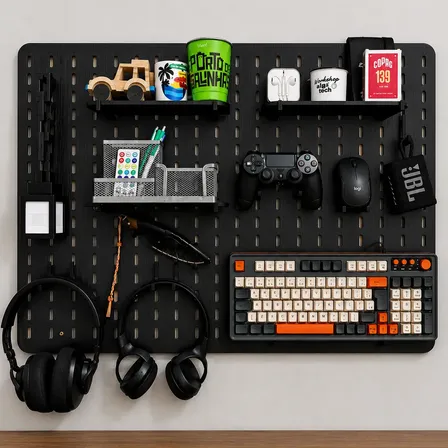 Pegboard G Madeira Laminada Premium Mdf Gamer Home Office