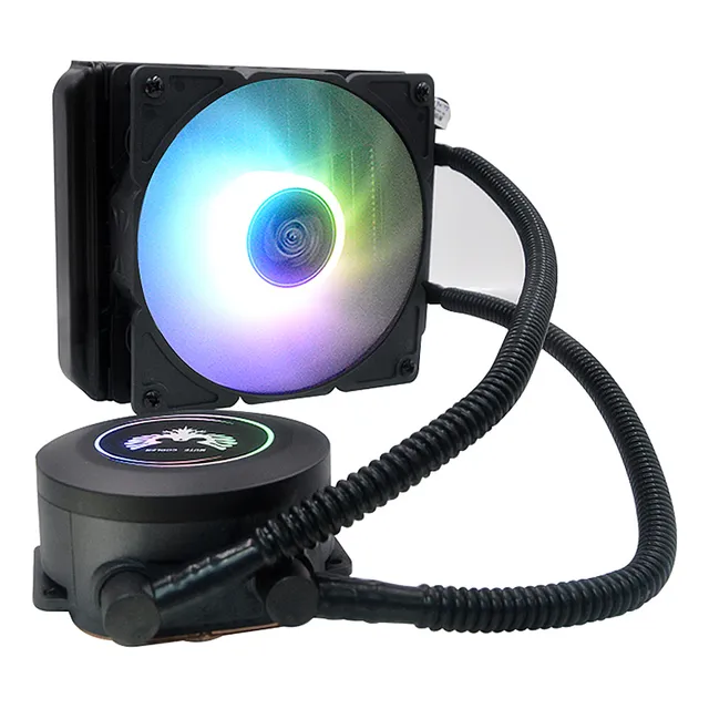 Enfriador Aio Cpu De 120 Pulgadas Con Ventilador Pwm Y Sopor