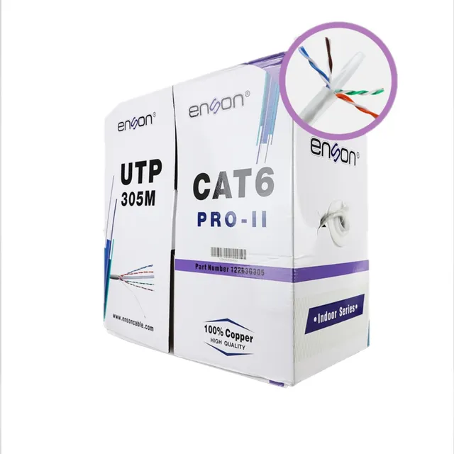 Bobina De Cable Utp Cat6 Gris 305m 100%cobre Interior Enson