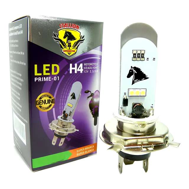 Lâmpada Moto Led Efeito Xenon H4 Fan 160 2016 2017 2018 