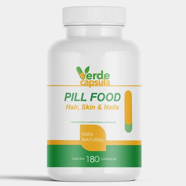 Polivitamínico Cabelo E Unhas 180 Cápsulas - Pill Food