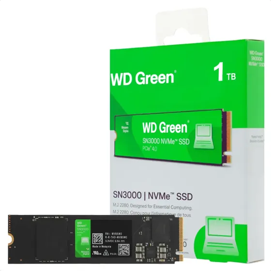 Western Digital Green Wd Ssd 1tb 2280 Nvme M.2 Pcie Sn3000