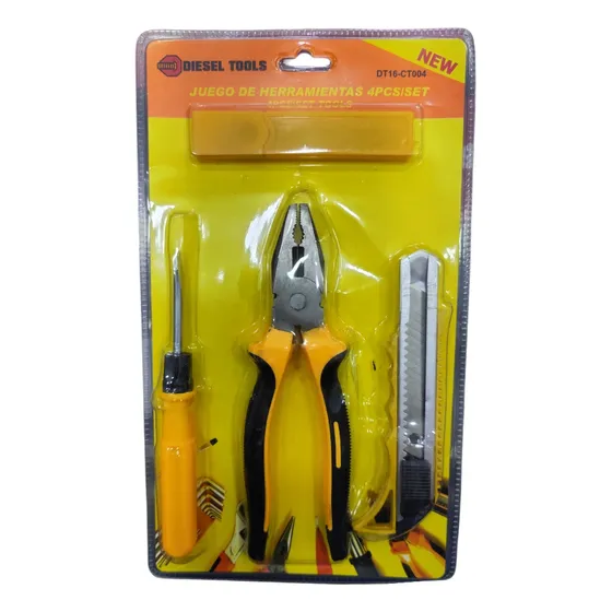 Juego De Herramientas 4pcs Alicate 8puLG
