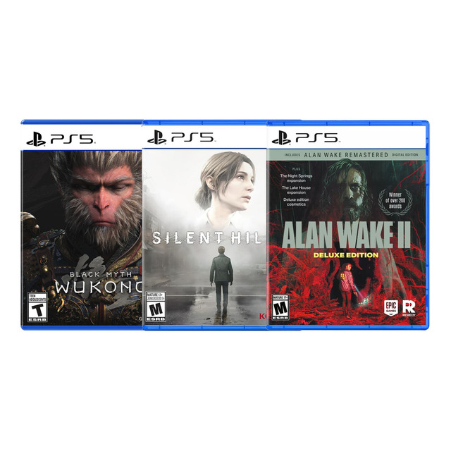 Combo Com Wukong + Silent Hill 2 + Alan Wake 2 Ps5 Fisico Combo Com Wukong + Silent Hill 2 + Alan Wake 2 Ps5 Fisico