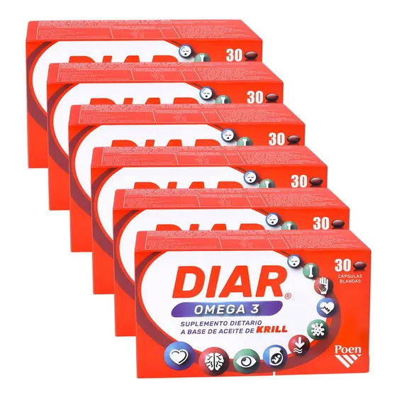 Pack Diar Omega 3 Aceite De Krill Puro Premium 180 Cápsulas