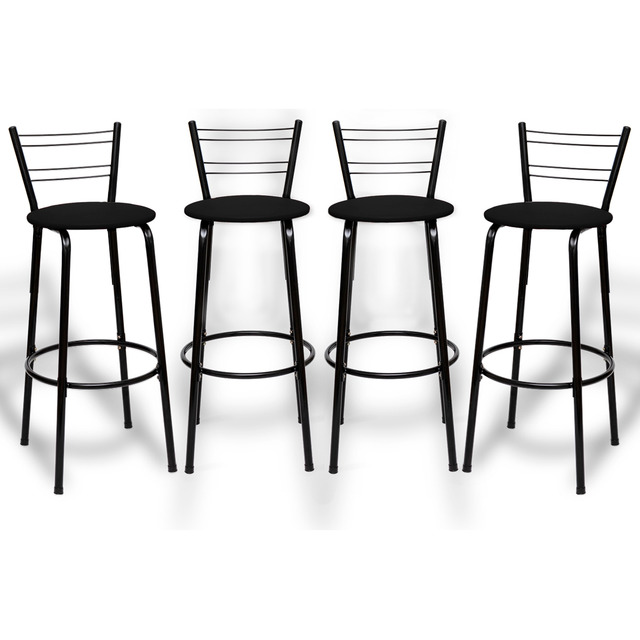 Kit 4 Banquetas Itagold Florida Top Alta Cozinha Americana Bar Balcão Alto Estrutura Preta... Kit 4 Banquetas Itagold Florida Top Alta Cozinha Americana Bar Balcão Alto Estrutura Preta...