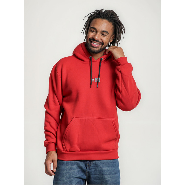 Blusa Masculina Moletom Canguru Polo Wear Vermelho Medio Blusa Masculina Moletom Canguru Polo Wear Vermelho Medio