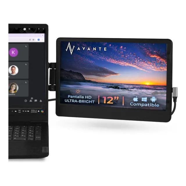 Monitor Portátil Para Laptop Avante Sidewing 12  Hd