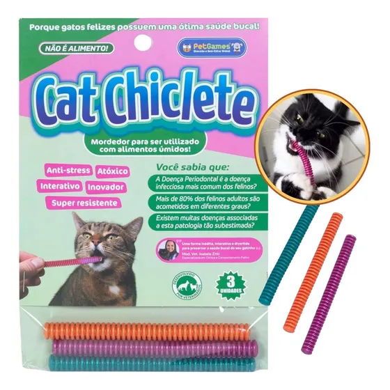 Cat Chiclete Brinquedo Mordedor Interativo Gato 3un Petgames