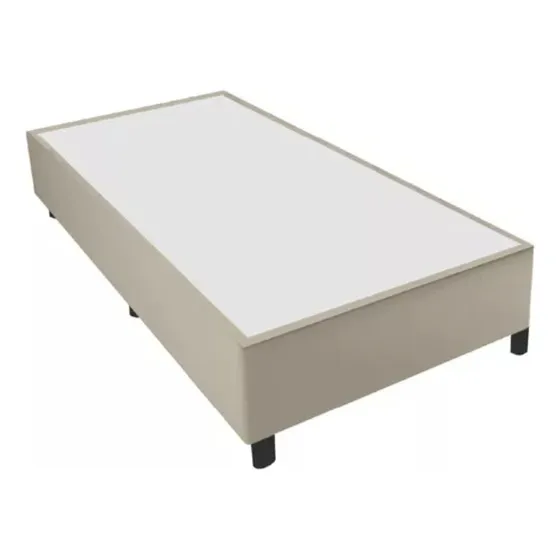 Base Para Cama Caixa Box Solterio Suede 188x78x40 Bege - Lorenttistore