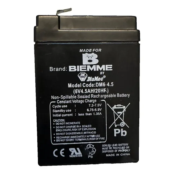 Bateria De Gel Recargable 6v 4.5ah Universal Auto Electrico