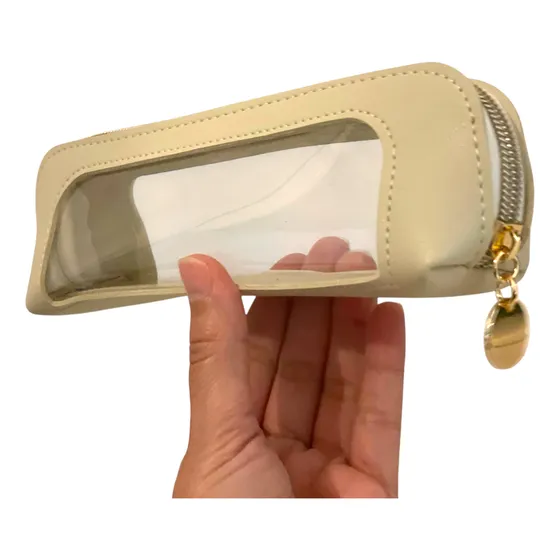 Estuche Cartuchera Brochas De Maquillaje De Cuero Vegano