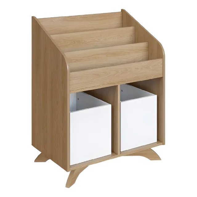Juguetero Librero Nacion Muebles Para Niños Moderno Color Marrón Claro