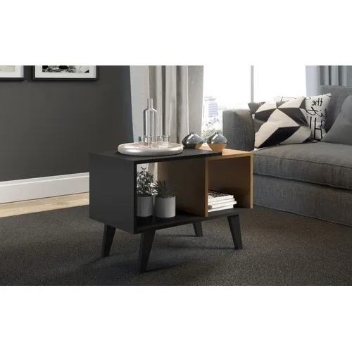 Mesa De Centro Living Comedor Mesa Auxiliar Apoyo Color Negro