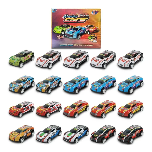 Carritos De Carreras De Juguete Set 20 Coches Metalico M274