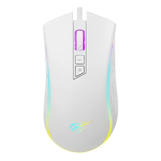 Ratón para jugadores Havit Ms1034, 4800 Dpi, 7 botones, color blanco