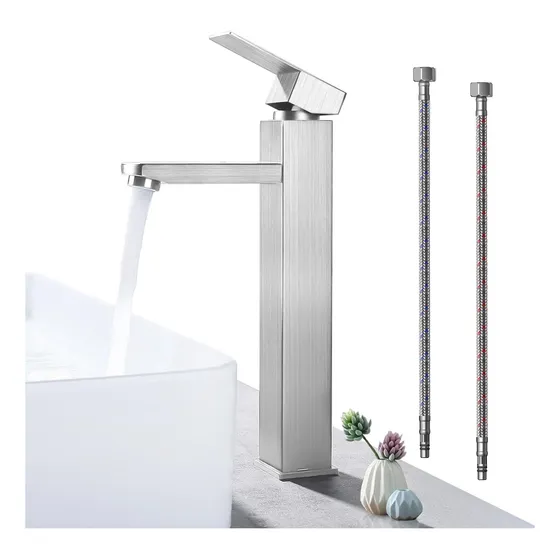 Grifo Baño Mezcladora Para Lavabo Monomando Acero Inoxidable