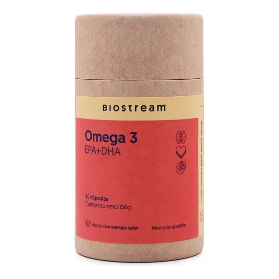Omega 3 EPA + DHA 90 Capsulas Ayuda al Sistema Cardiovascular Biostream | Cuotas sin interés