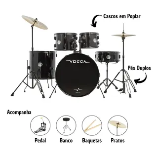 Bateria 22 Vogga Urban Vpd122 Preta Cor Preto Bateria 22 Vogga Urban Vpd122 Preta Cor Preto