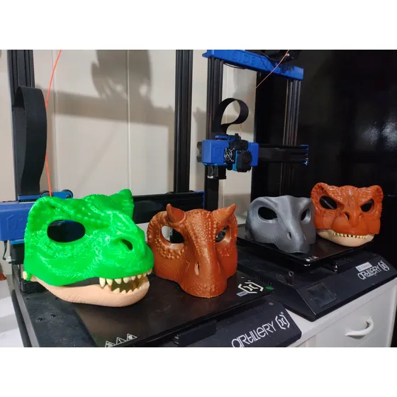 Mascaras Dinosaurios En Impresion 3d