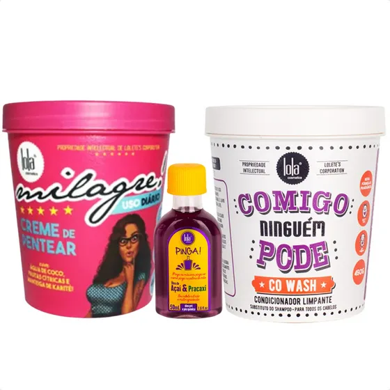 Kit Nutrição Comigo Ninguem Pode, Milagre E Pinga Açai Lola