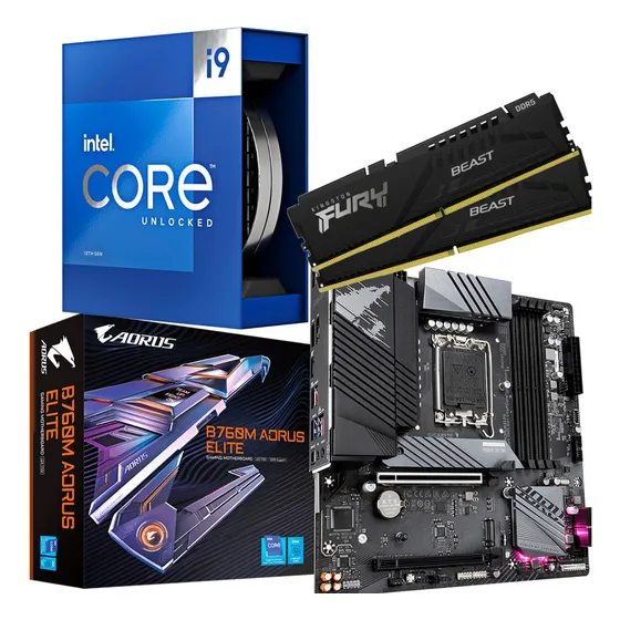 Kit Intel I9 13900k + B760m Aorus Elite + 16gb Fury Ddr5