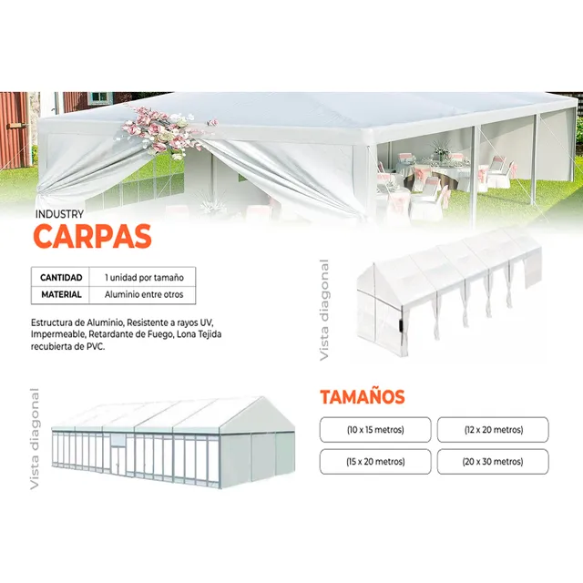 Alquiler De Carpas / Stands / Mesas / Sillas / Pantallas