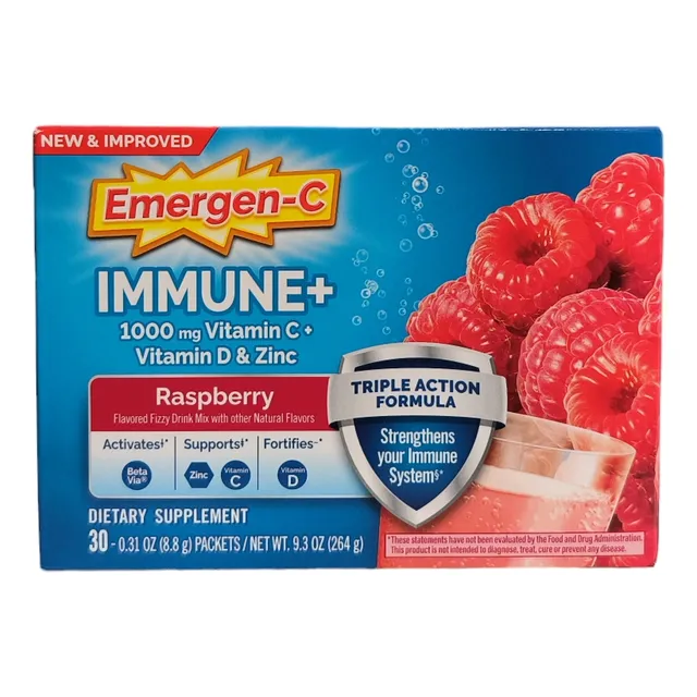 Emergen C Inmune+ 30 Sobres. 1000 Mg Vitamina C+ D Y Zinc 