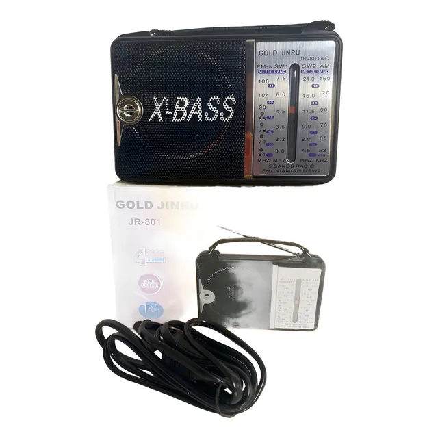Radio Portatil Gold Jinru Jr-802 4 Bandas Am Fm Sw1 Sw2 110v