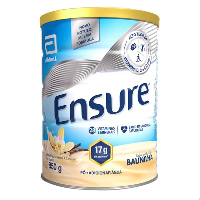 Ensure Baunilha Em Pó 850g Completo Tipo Nutren Senior Lata