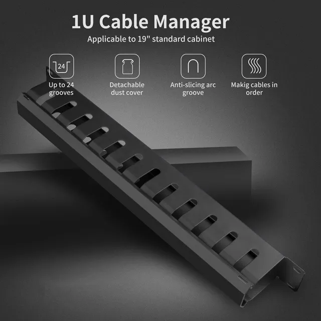 Panel De Gestión De Cables Para Armario Rack 19  De 1u Jwk