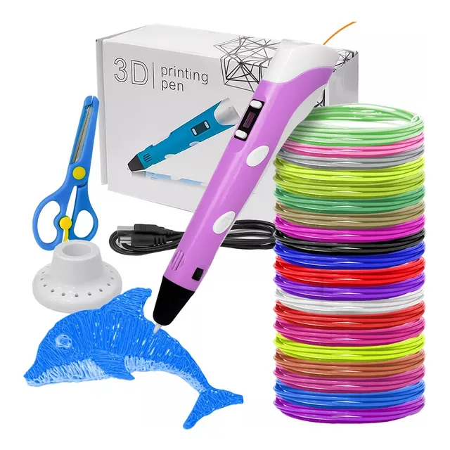 Lápiz Impresora 3d + 20 Filamentos Marcador Lapicera 