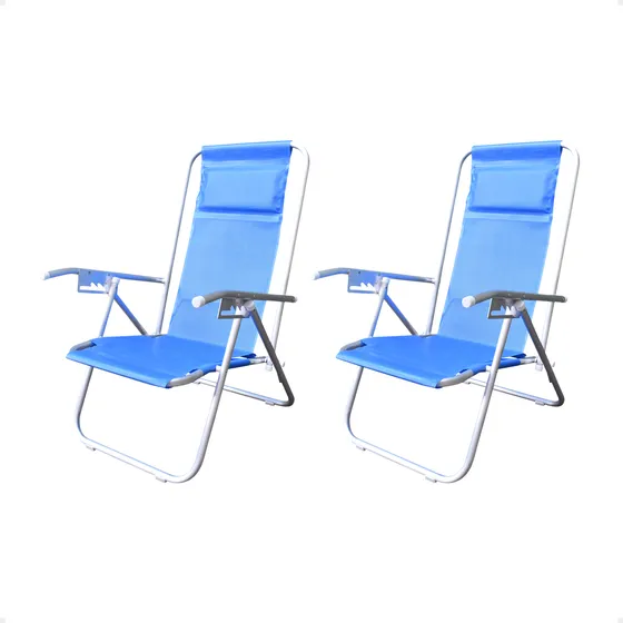 Reposera Aluminio 5 Pos. Coversol Kit X2- Disentino®