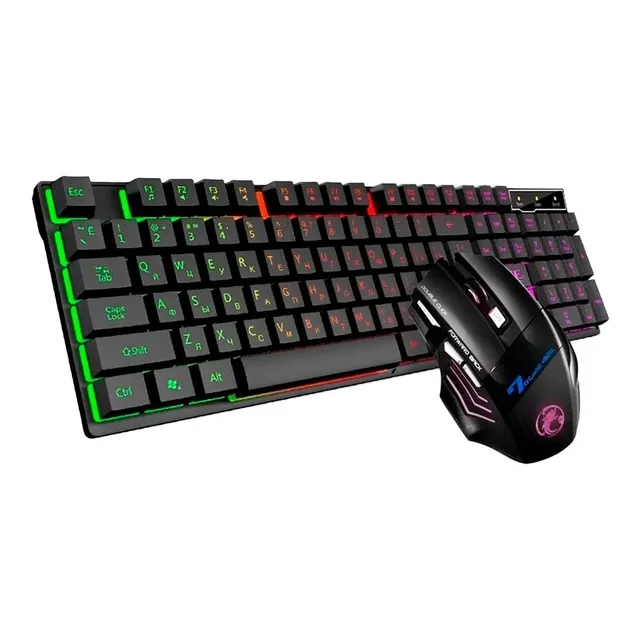 Kit Gamer Mouse + Teclado Imice Premium An 300 Teclado Negro Idioma Inglés US