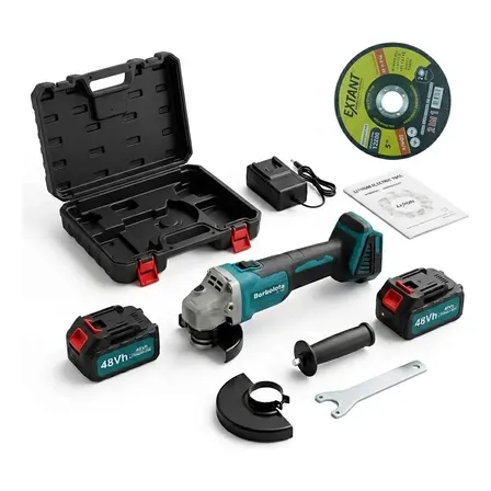 Esmerilhadeira Bateria 48v Brushless Borboleta + Disco 125mm Azul 127/220v 50hz/60hz