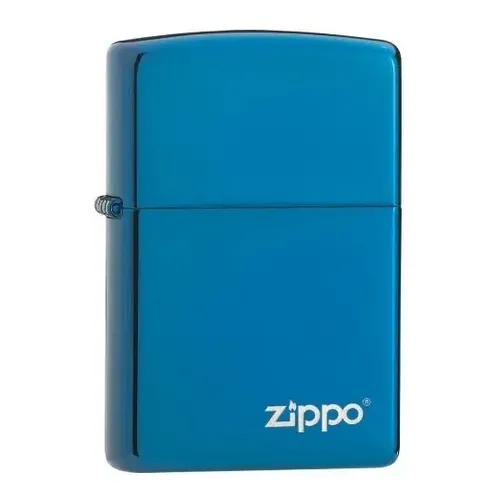 Isqueiro Zippo Azul Polido 20446zl Original Com Fluido